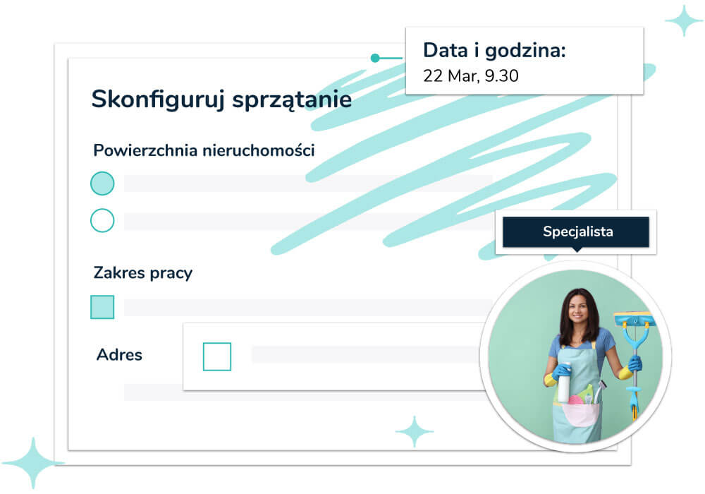 Zamawianie sprzątania